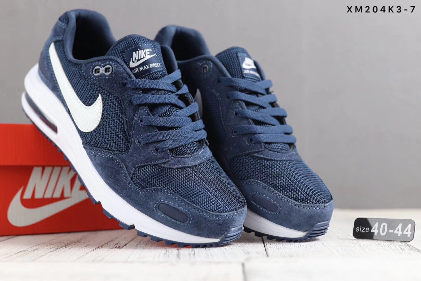 Men Nike Air Max 1 Max Blue White Running Shoes - Click Image to Close